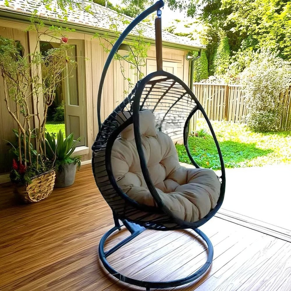 أرجوحة معدن و راتان، 100*70*115 سم