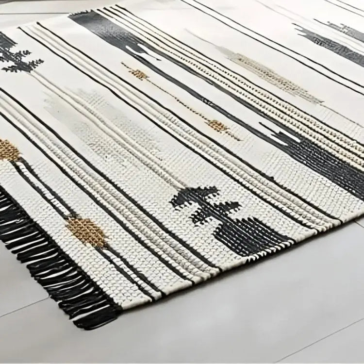 سجادة صوف بيج و اسود 200*300 سم - LUS164 - Homix