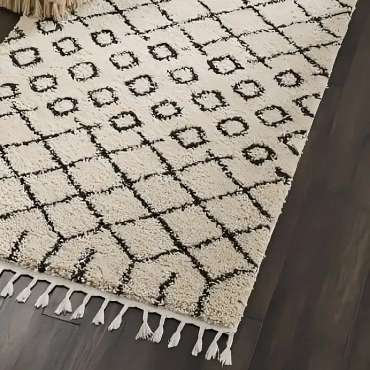 سجادة صوف اسود و بيج 200*300 سم - LUS190 - Homix