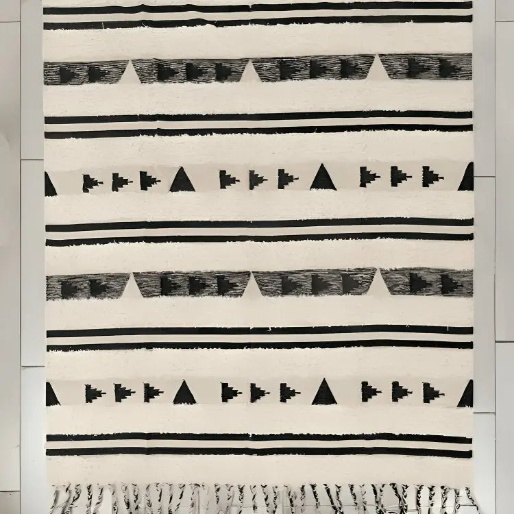 سجادة صوف بيج و اسود 200*300 سم - LUS224 - Homix