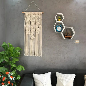 مكرمية حائط قطن و موسكي، 40*90 سم