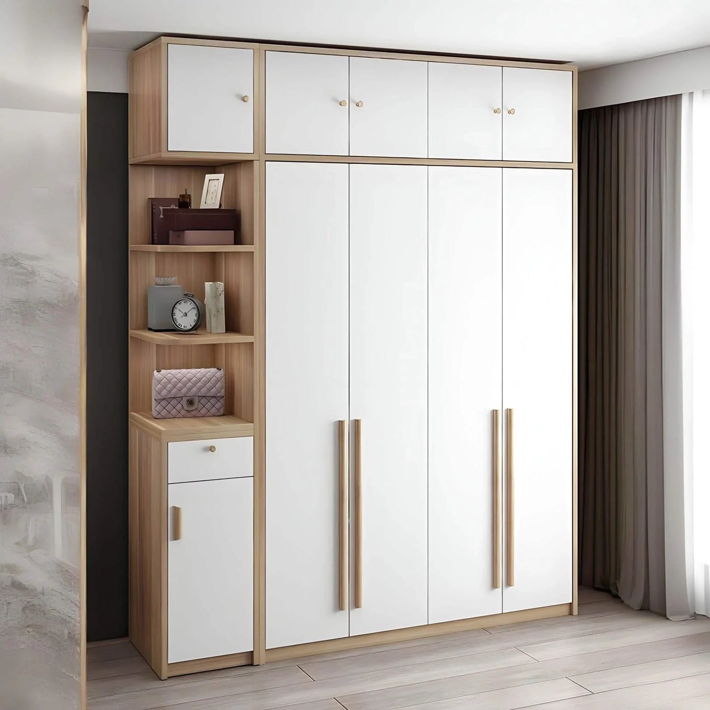 دولاب خشب ام دي اف، 220*60*220 سم