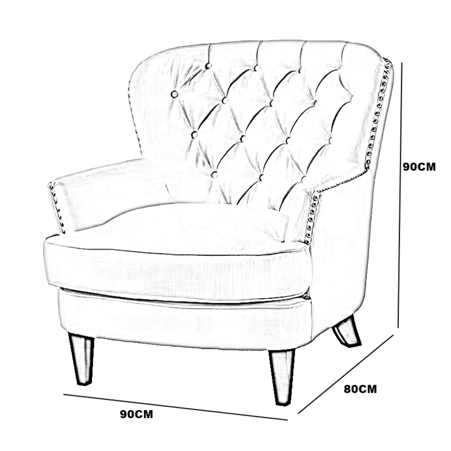 كرسي خشب زان، 90*80*90 سم