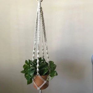 مكرمية حامل أواني زرع قطن ،85 سم