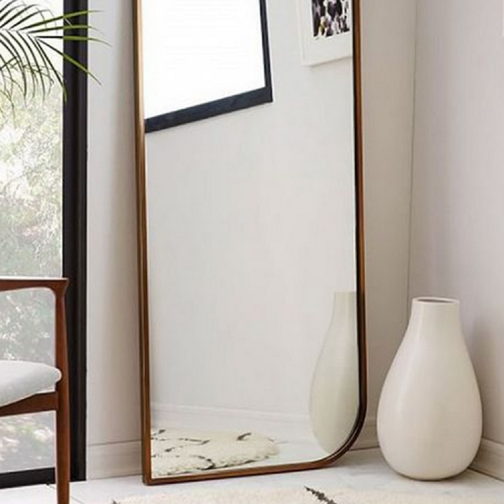 مرايا بإطار ام دي اف ، 40*2*155- ذهبي