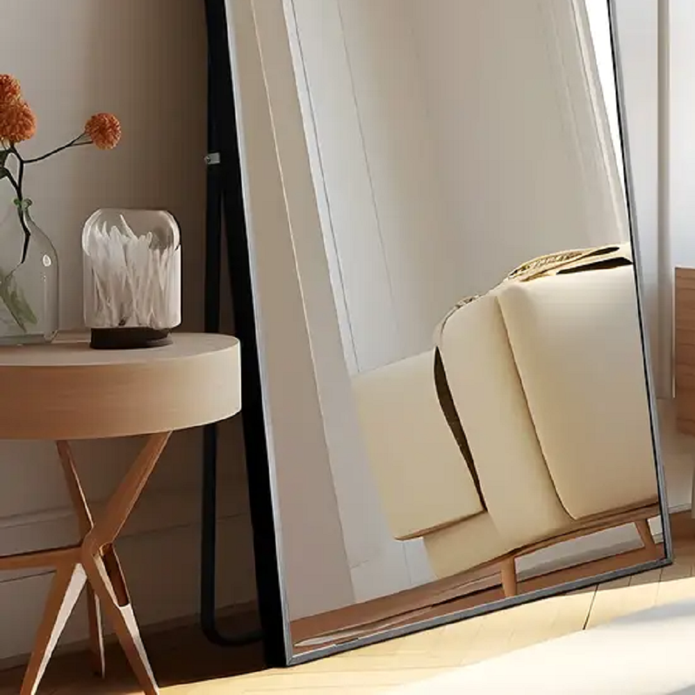مرايا بإطار معدني، 65*180- أسود
