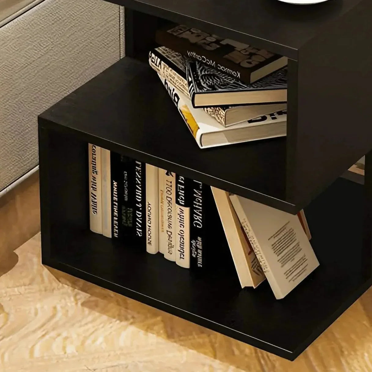 ترابيزة جانبية ام دي اف، 40*40*50 سم - أسود