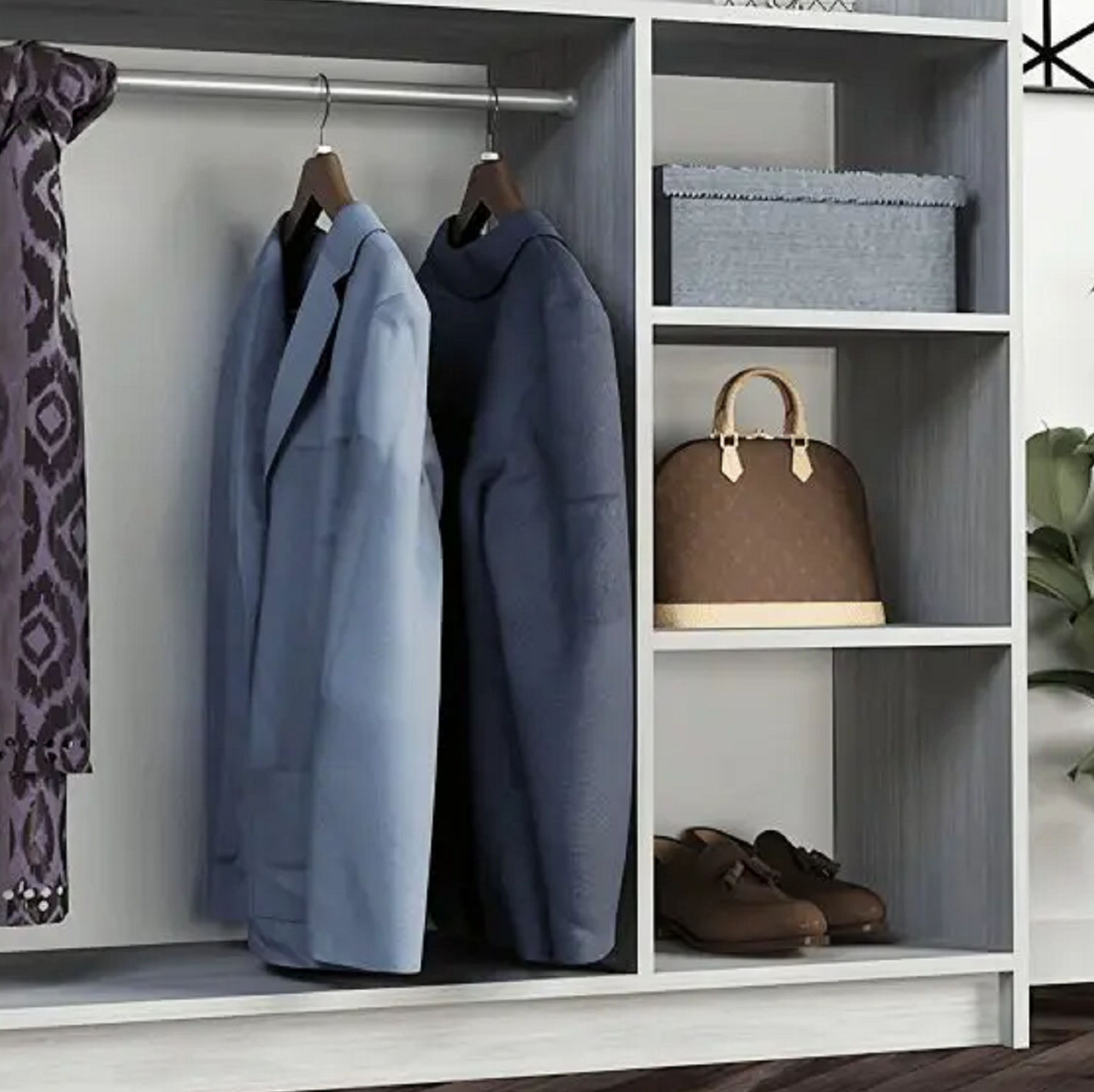 شماعة ملابس خشب ام دي اف، 120*40*120 سم