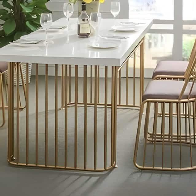 سفرة معدن و ام دي اف مع 4 كراسي - RON278 Royal Iron