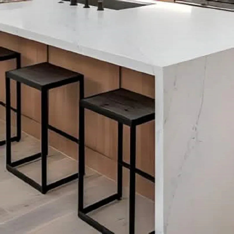 كرسي بار ستيل و ام دي اف، 35*40*65 سم