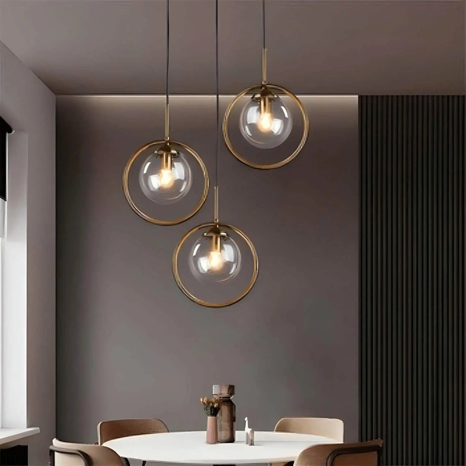 نجفة معدن و زجاج، 25*35 سم