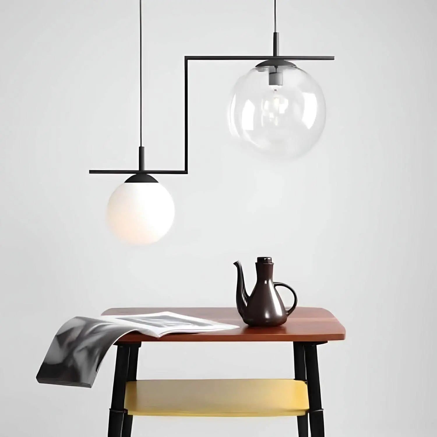 نجفة ستيل و زجاج، 55*25*65 سم