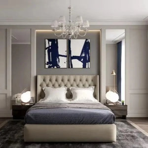 سرير كينج خشب زان أحمر، 160*200*120 سم