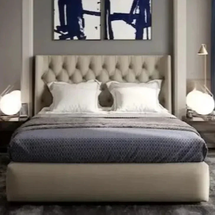 سرير كينج خشب زان أحمر، 160*200*120 سم