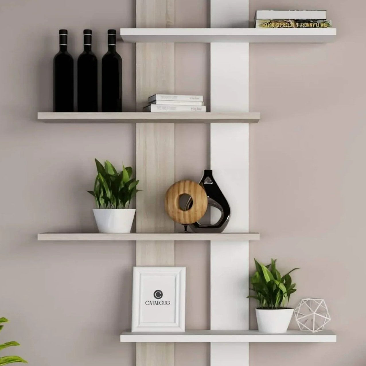 رف حائط ام دي اف، 85*15*110 سم