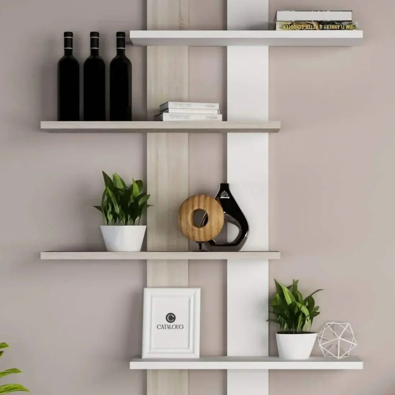 رف حائط ام دي اف، 85*15*110 سم