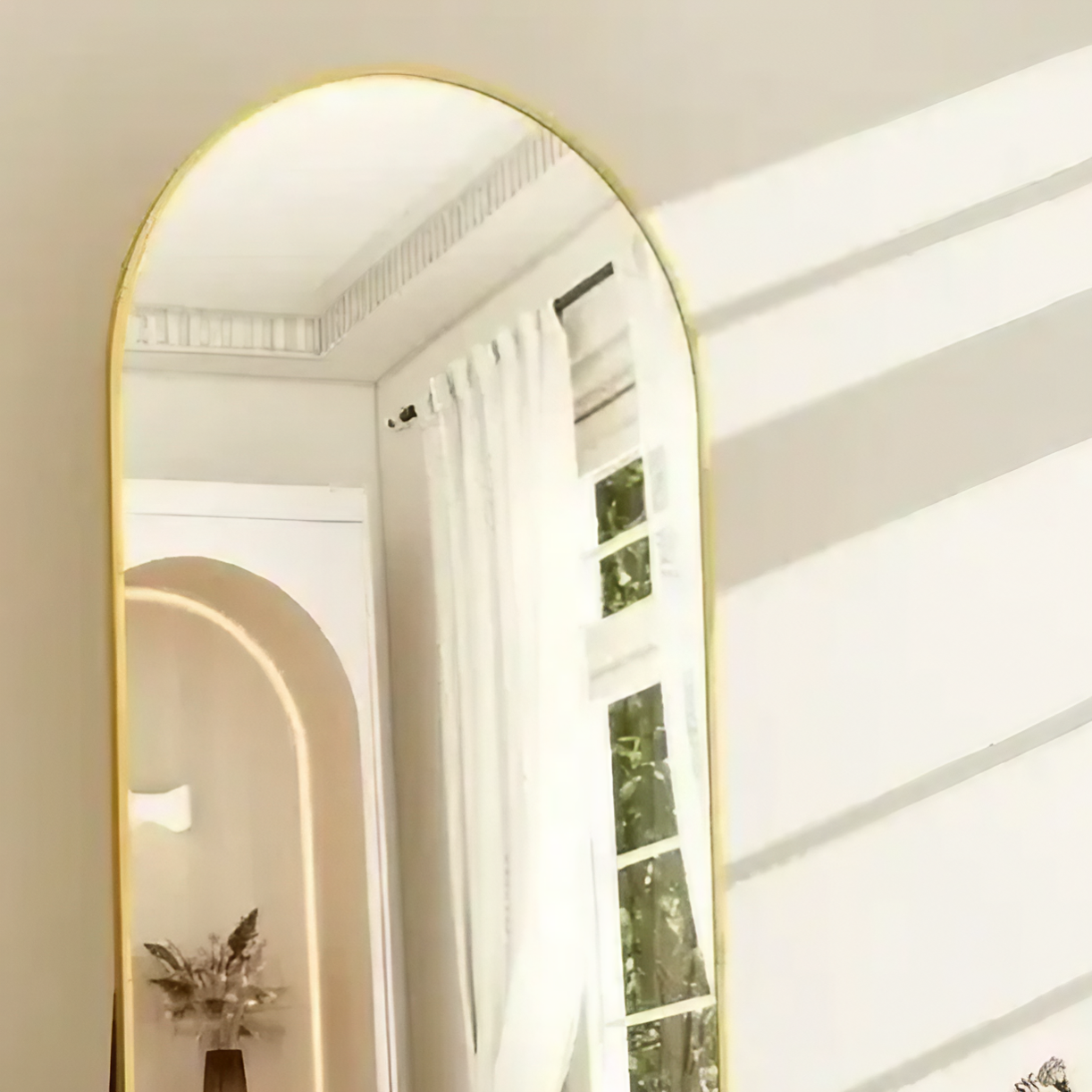 مرايا بإطار معدني، 65*180- ذهبي