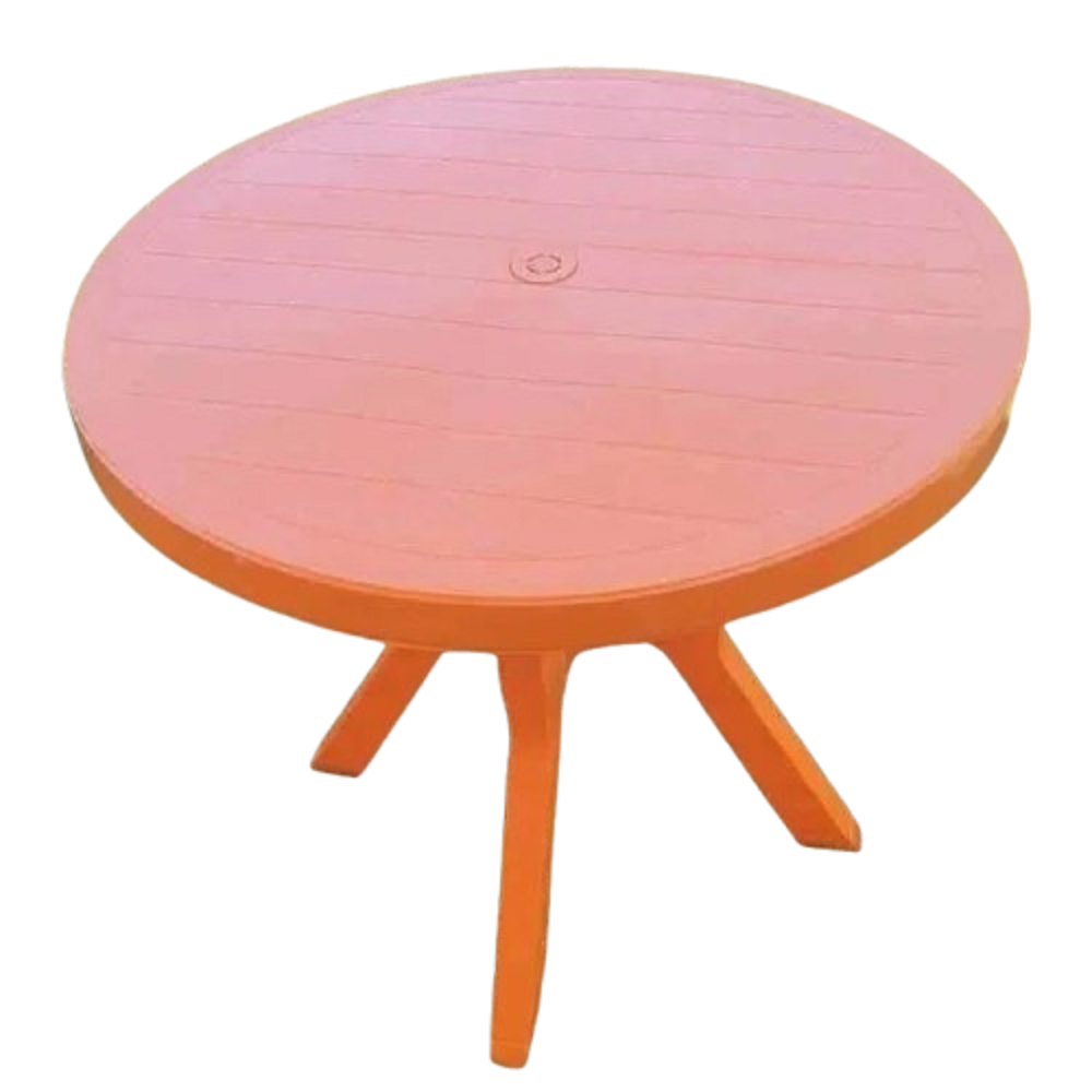 ترابيزة خارجية بلاستيك، 70*60 سم - برتقالي