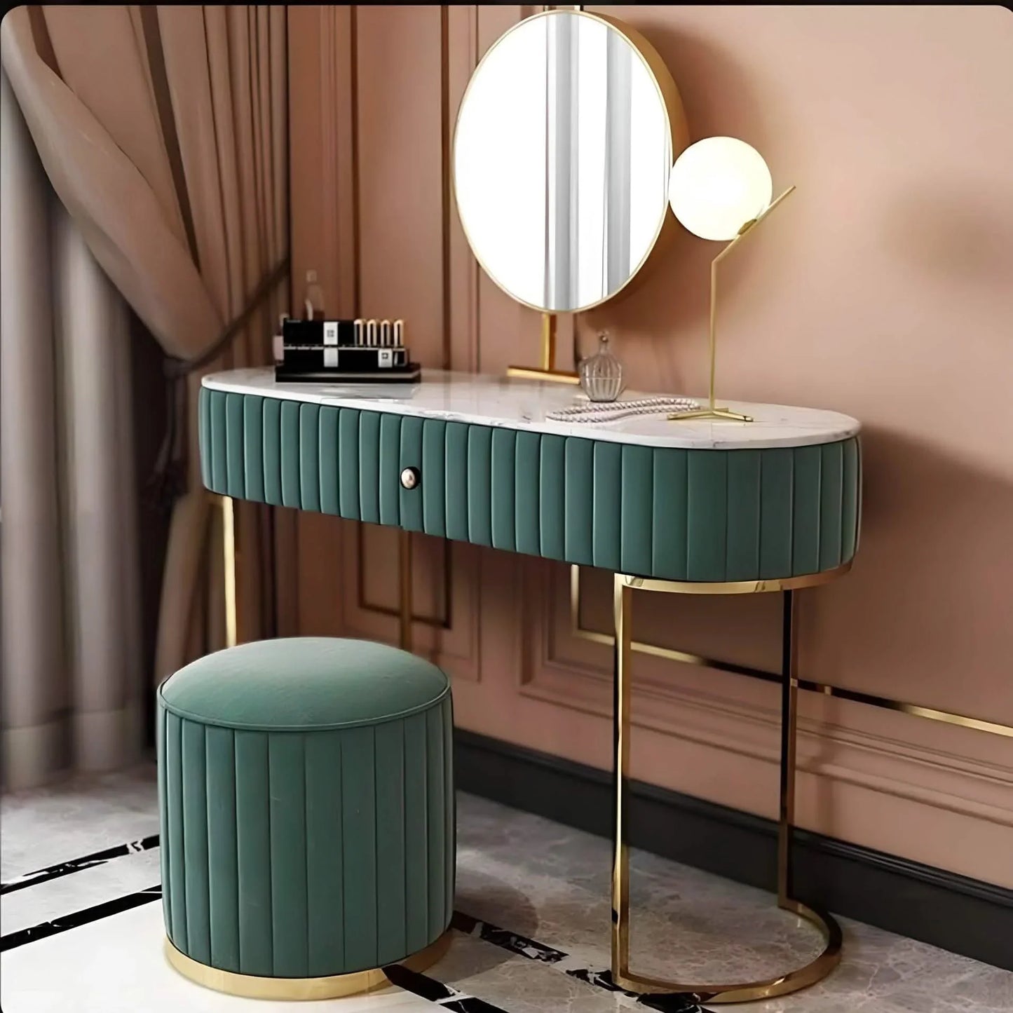 تسريحة خشب ام دي اف و ستيل، 3 قطع