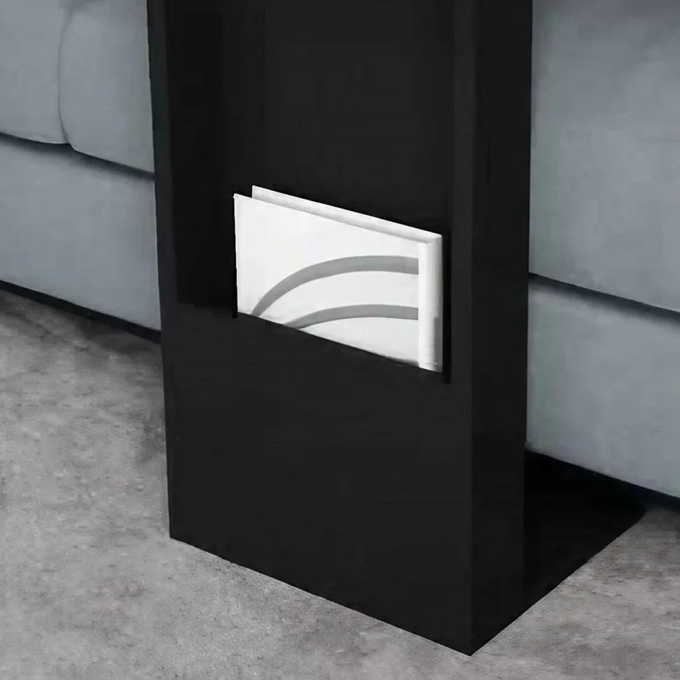 ترابيزة جانبية ام دي اف، 30*40*63 سم - أسود