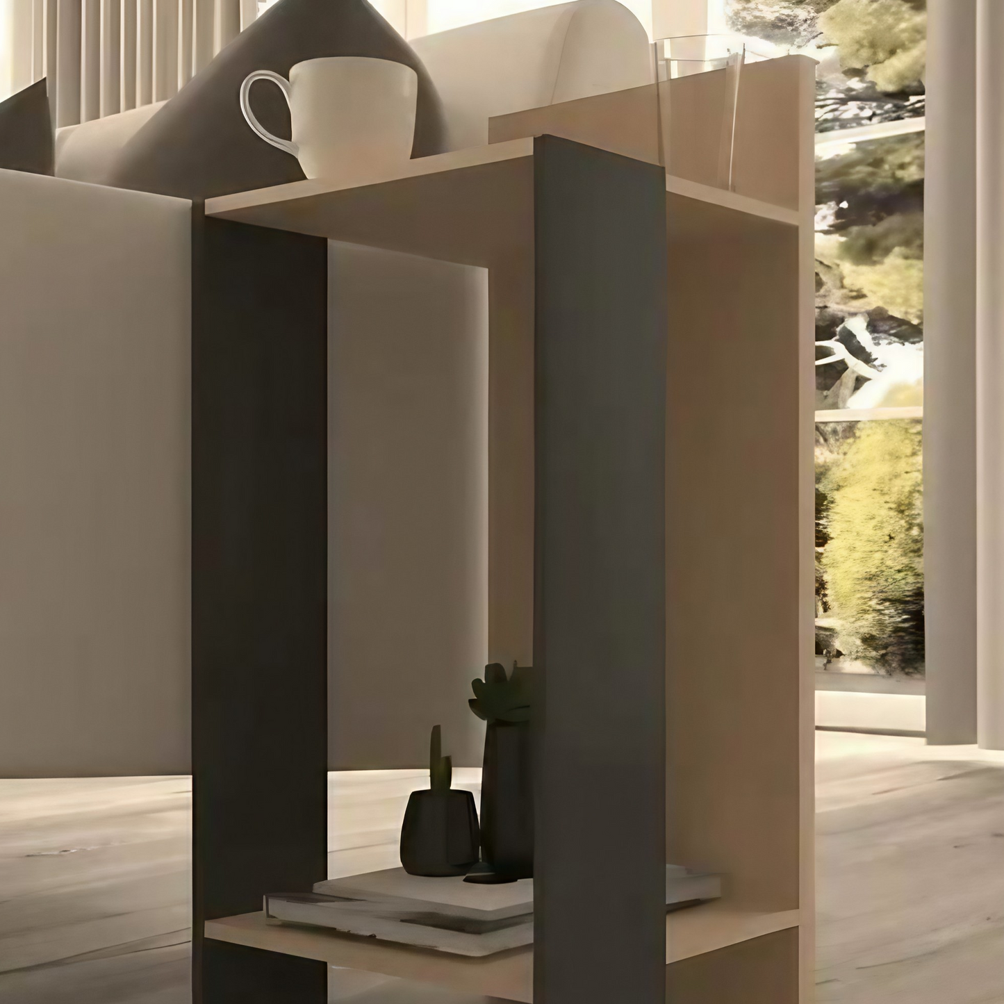 ترابيزة جانبية ام دي اف، 25*25*60 سم