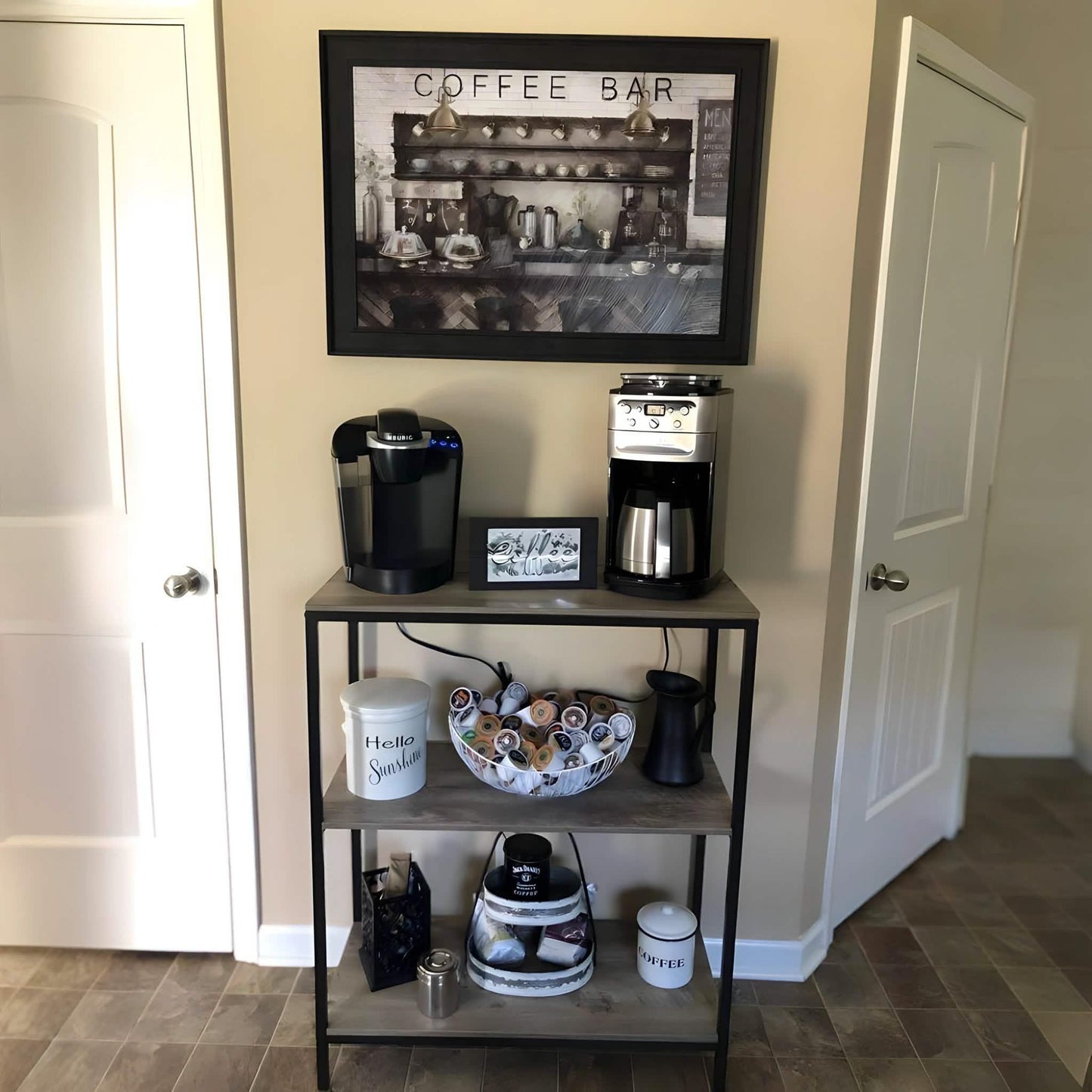 كوفي كورنر ستيل و خشب، 70*40*100 سم