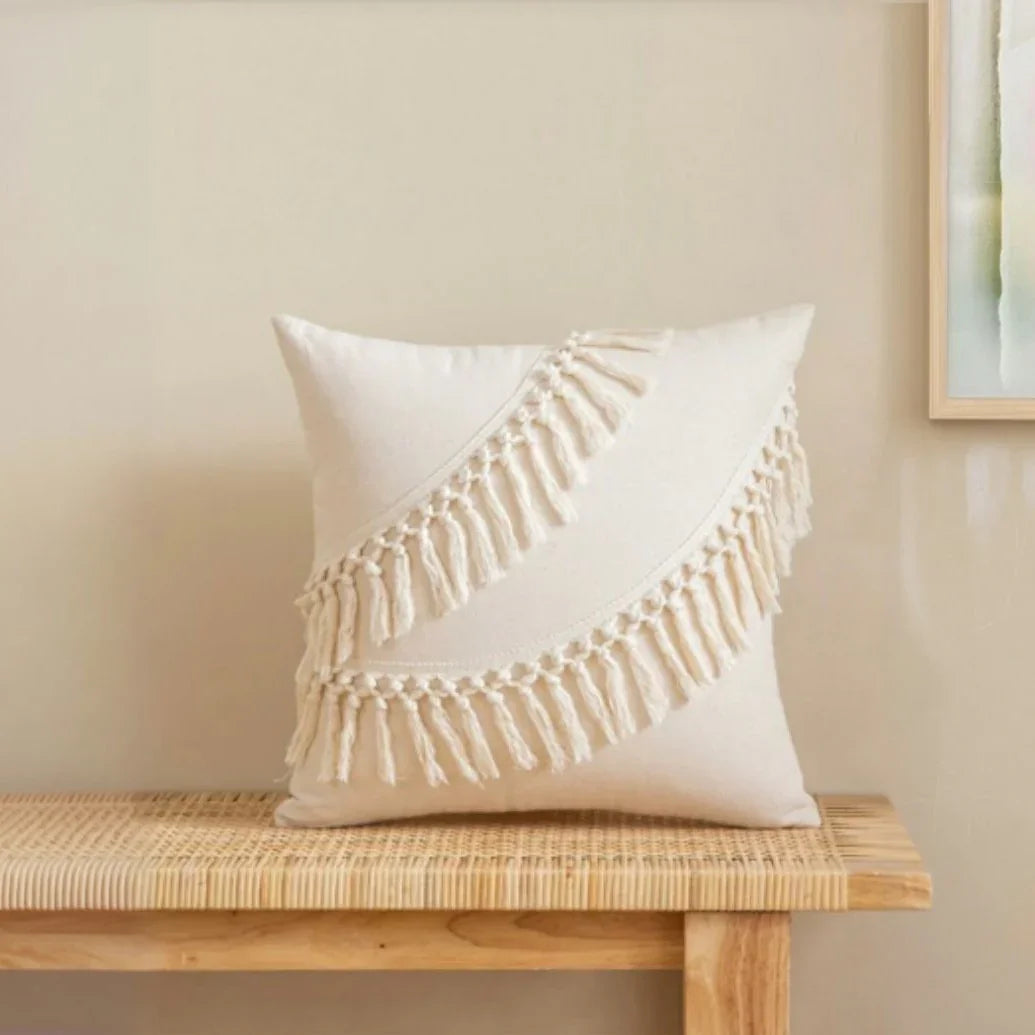 كوشن مكرمية قطن، 40*40 سم