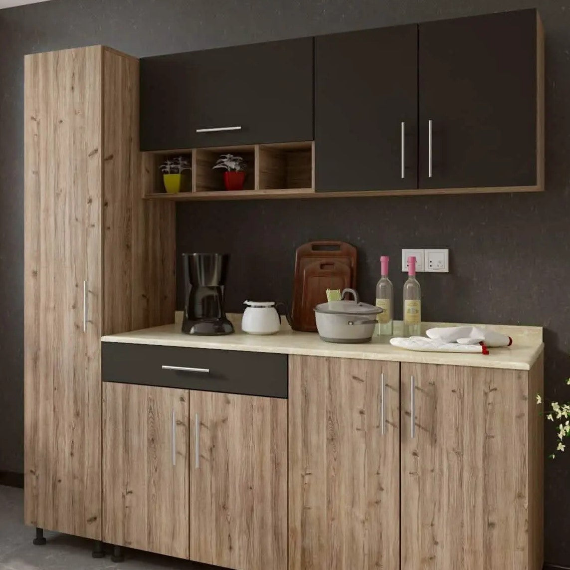 مطبخ خشب ام دي اف، 3 قطع