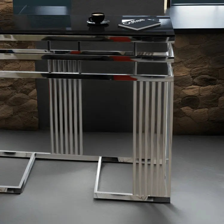 كونسول ستيل بمرايا، 120*40*90 سم