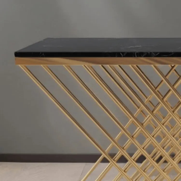 كونسول ستيل بسطح رخام، 120*40*90 سم