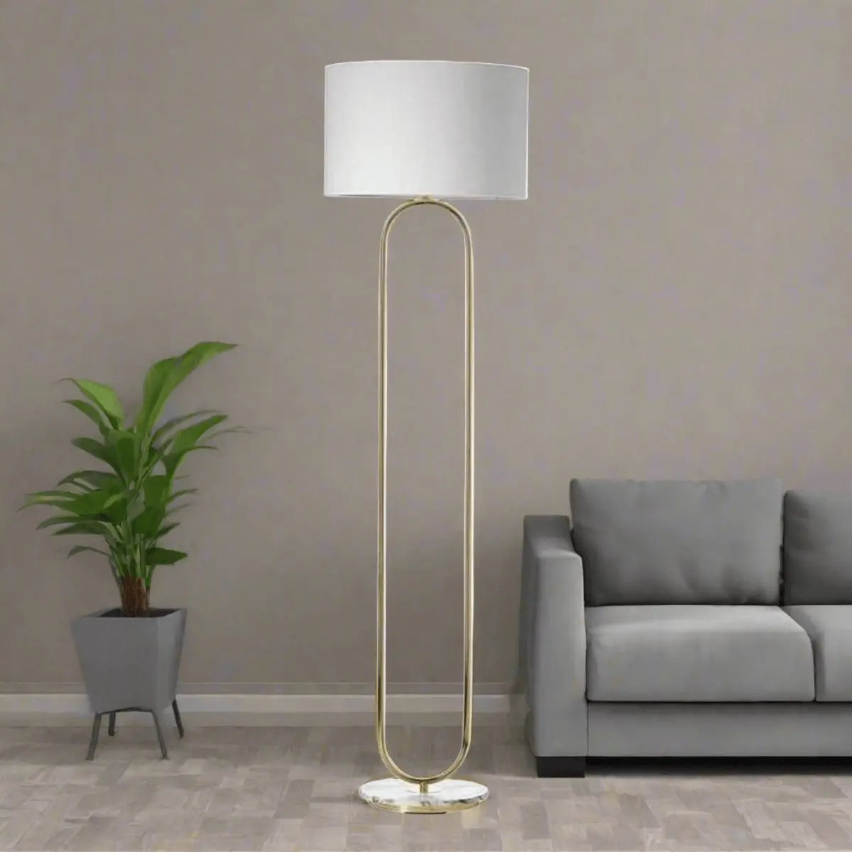 أباجورة أرضية معدن و رخام، 40*150 سم