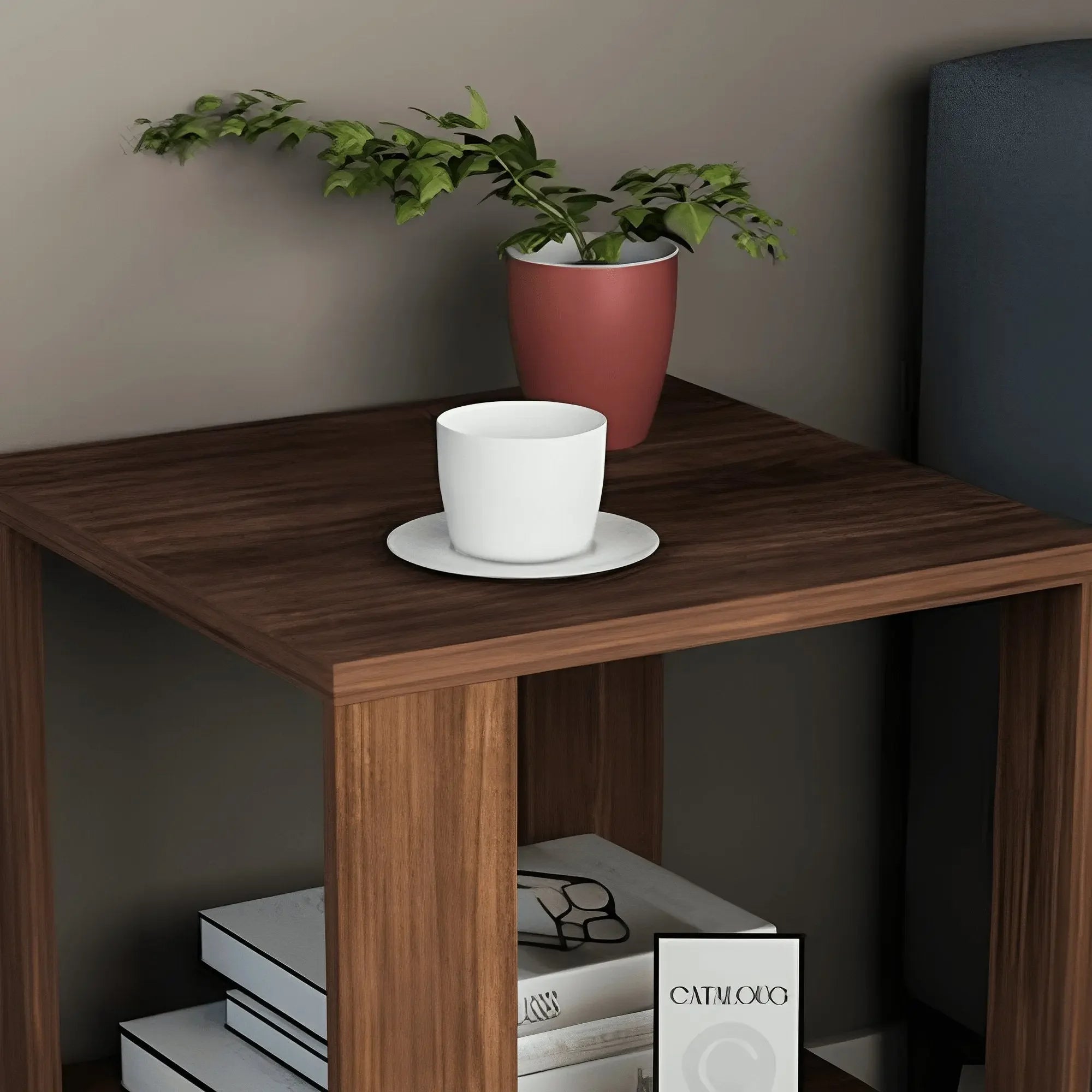 ترابيزة جانبية ام دي اف، 40*40*50 سم - خشبي