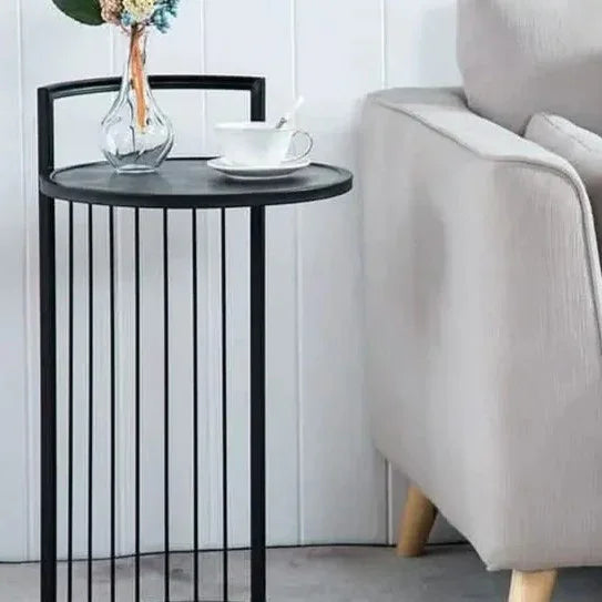 ترابيزة جانبية معدن بسطح رخام، 40*40*50 سم