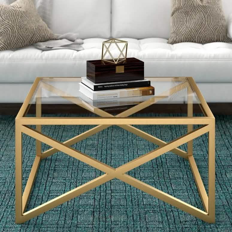 ترابيزة قهوة زجاج شفاف60*40*45 سم  - FAD99 Fouad Store