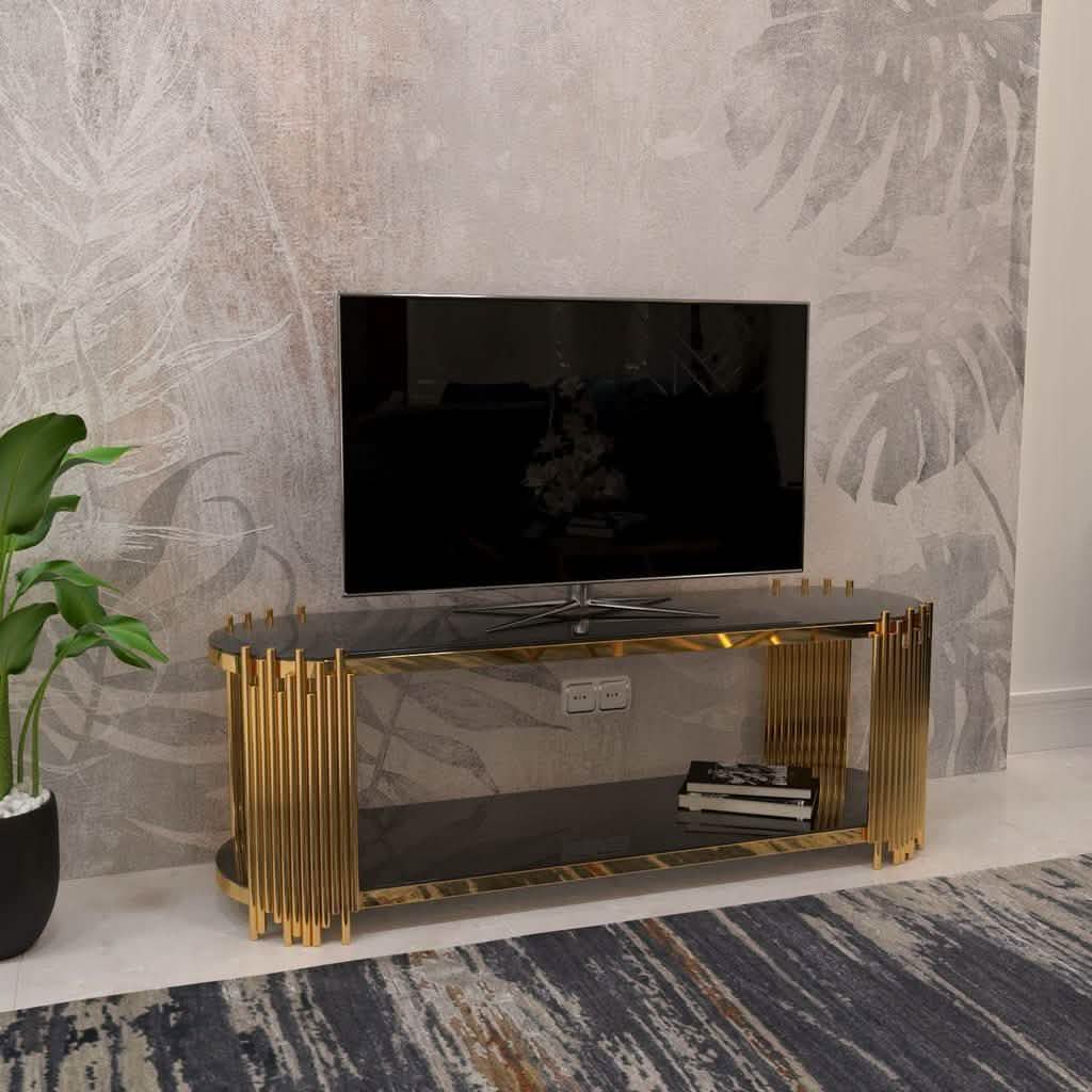 ترابيزة تليفزيون ذهبي 45*140*50 سم - RAX64 - Homix
