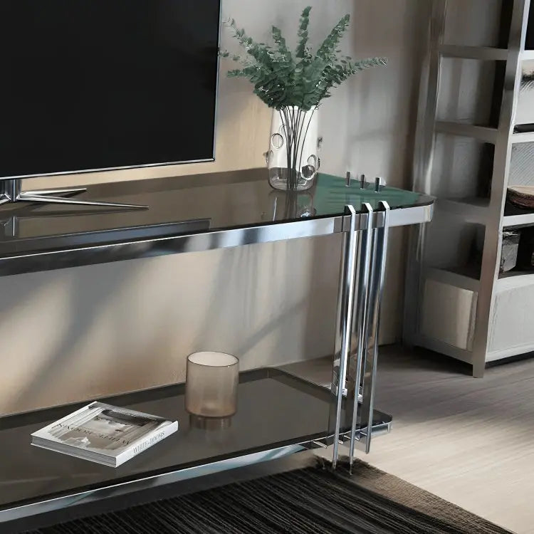 ترابيزة تليفزيون بسطح زجاج 45*150*50 سم - RAX67 - Homix