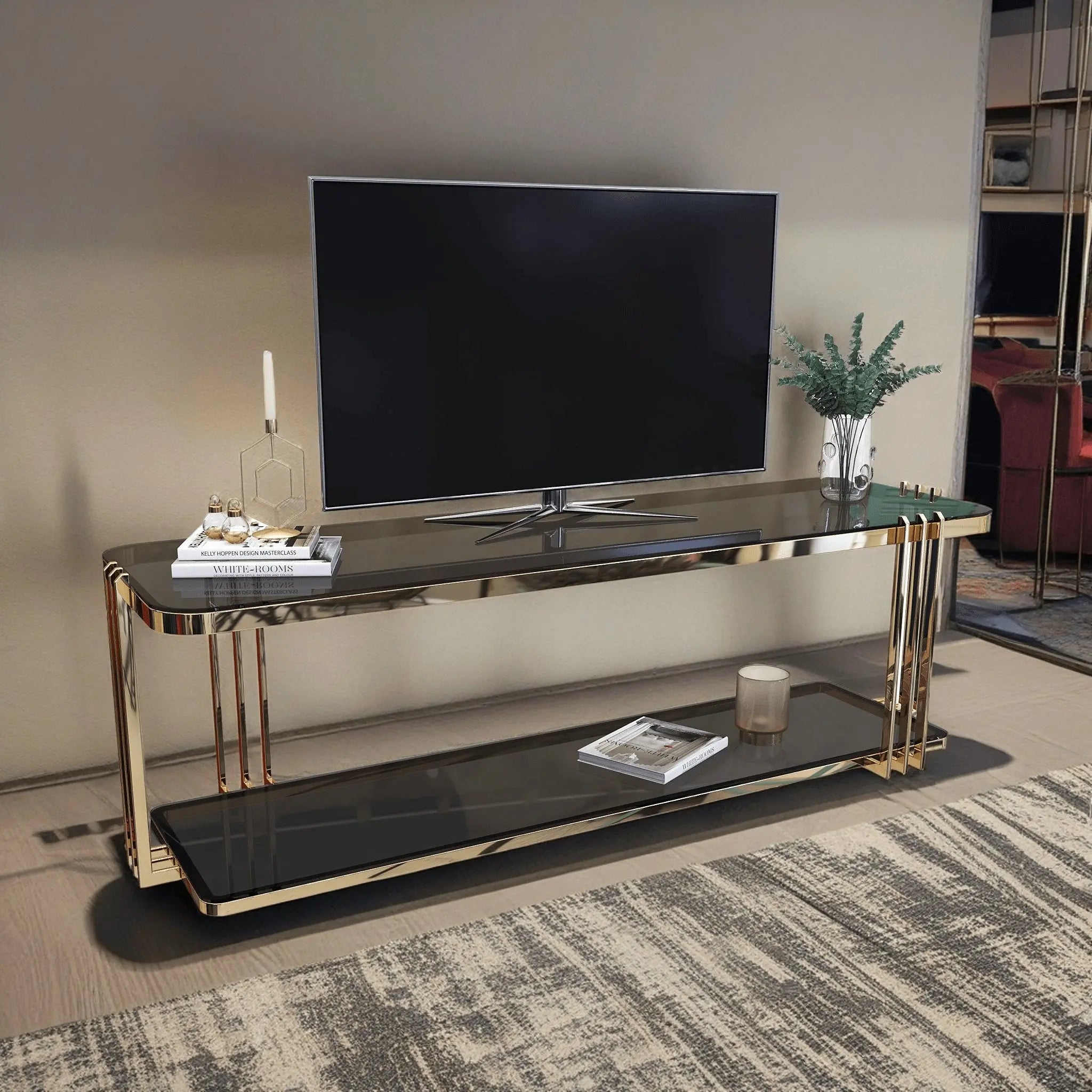 ترابيزة تليفزيون ستيل، 150*45*50 سم