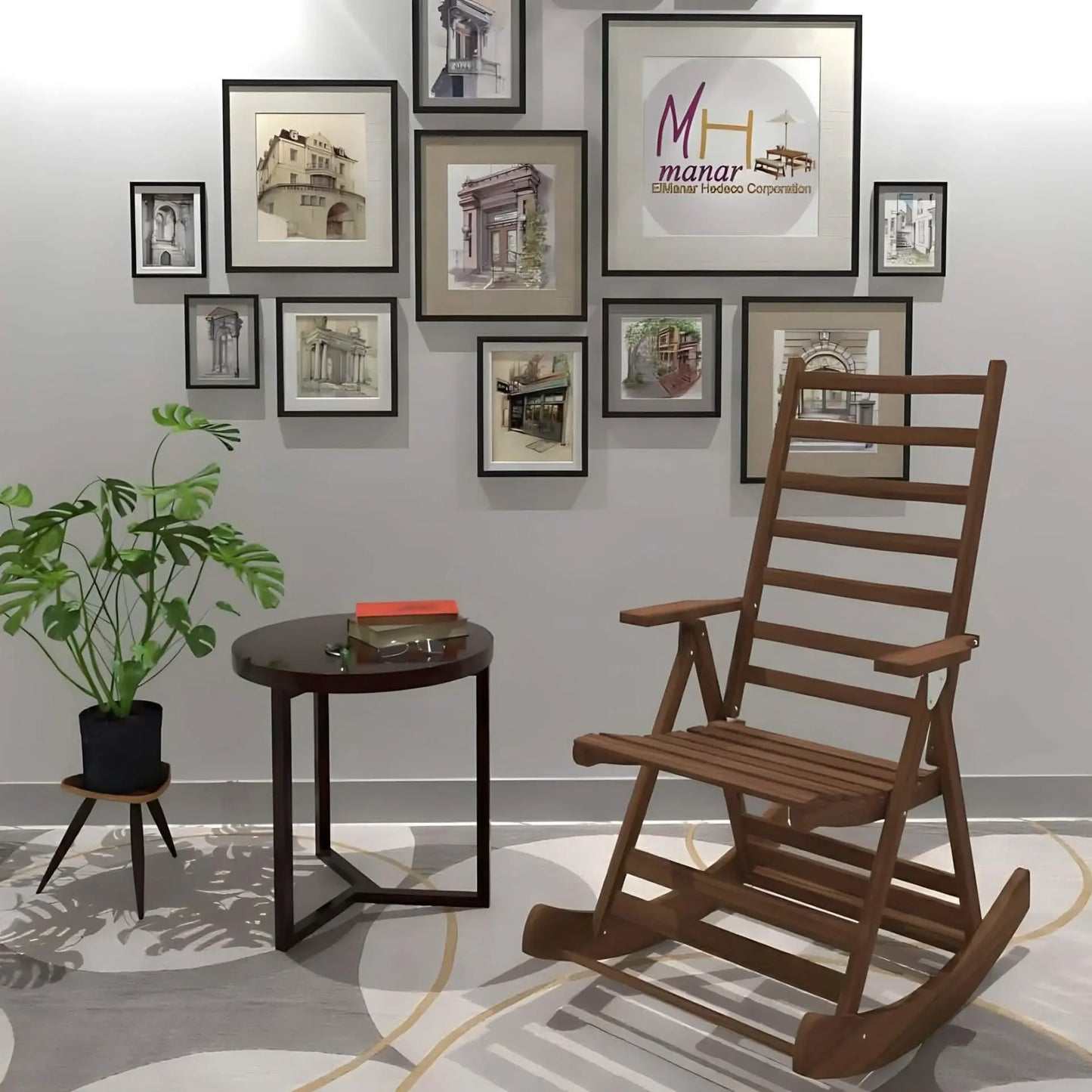 تسوق الأن من هومكس كرسي خشب زان أحمر 45*45*100 سم - MAR15 بأفضل سعر وأفضل جودة