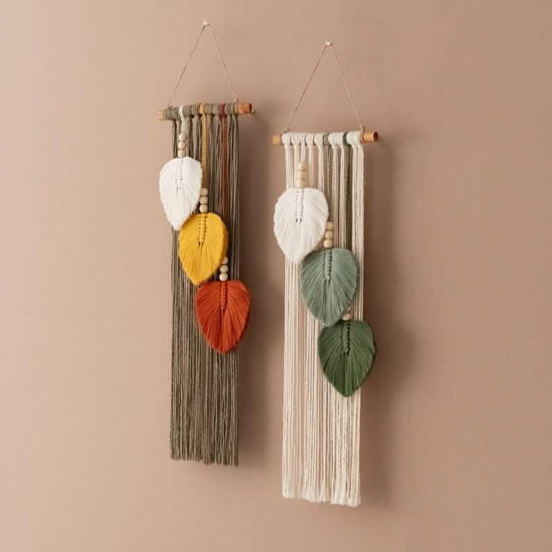 مكرمية حائط خشب، 70*20 سم - قطعتين