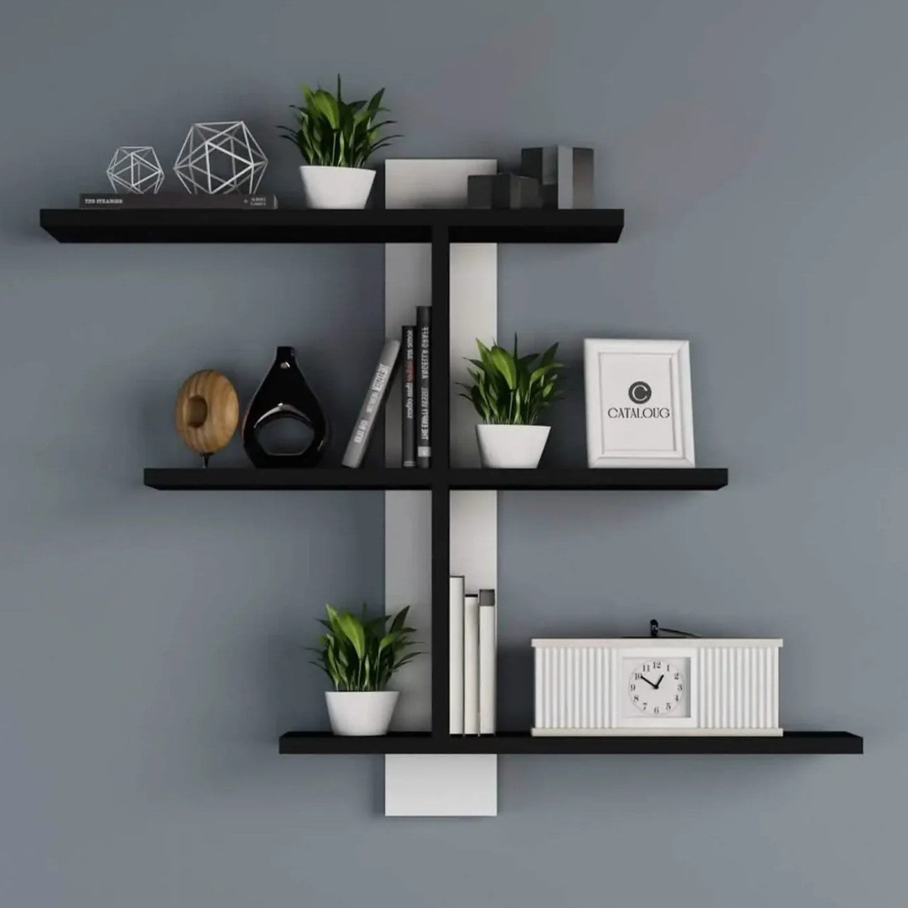 وحدة أرفف ام دي اف، 90*15*80 سم