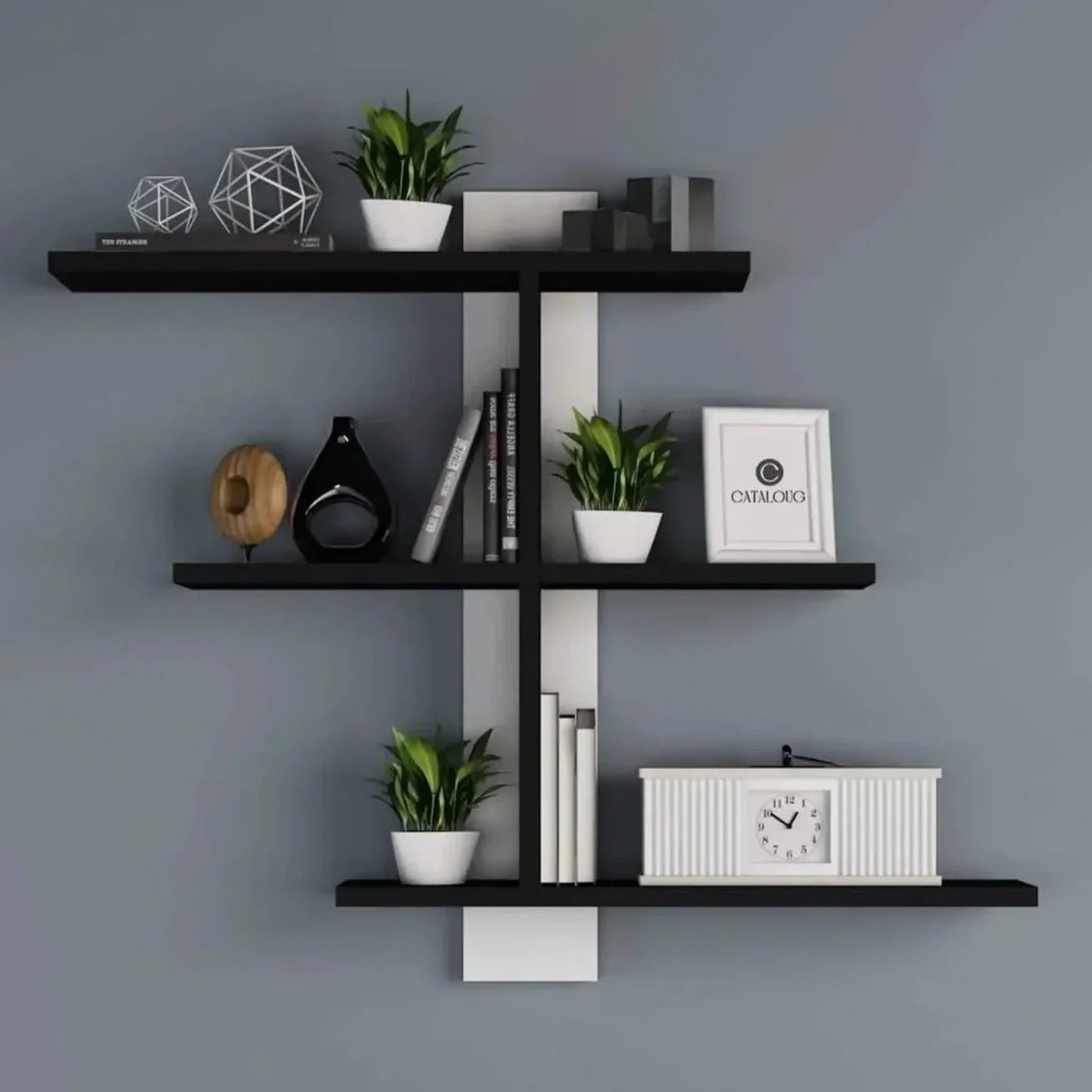 وحدة أرفف ام دي اف، 90*15*80 سم