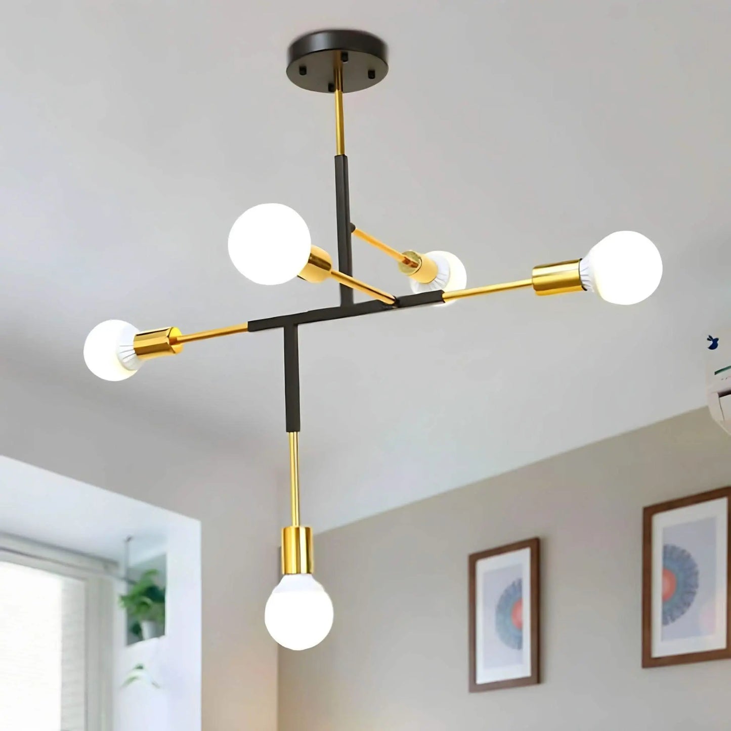 نجفة معدن 5 لمبات 100*80 سم - YLG222 Y-Lights
