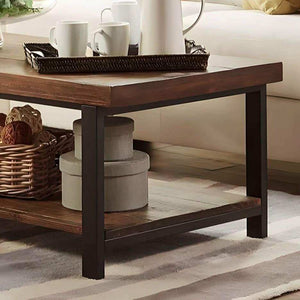 ترابيزة قهوة اسود*بني 50*100*45 سم - ROW4 Iron Wood