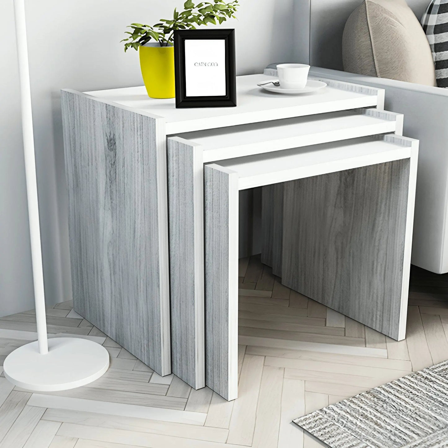 ترابيزة جانبية متداخلة 50*35*45 سم - CLG473 - Homix