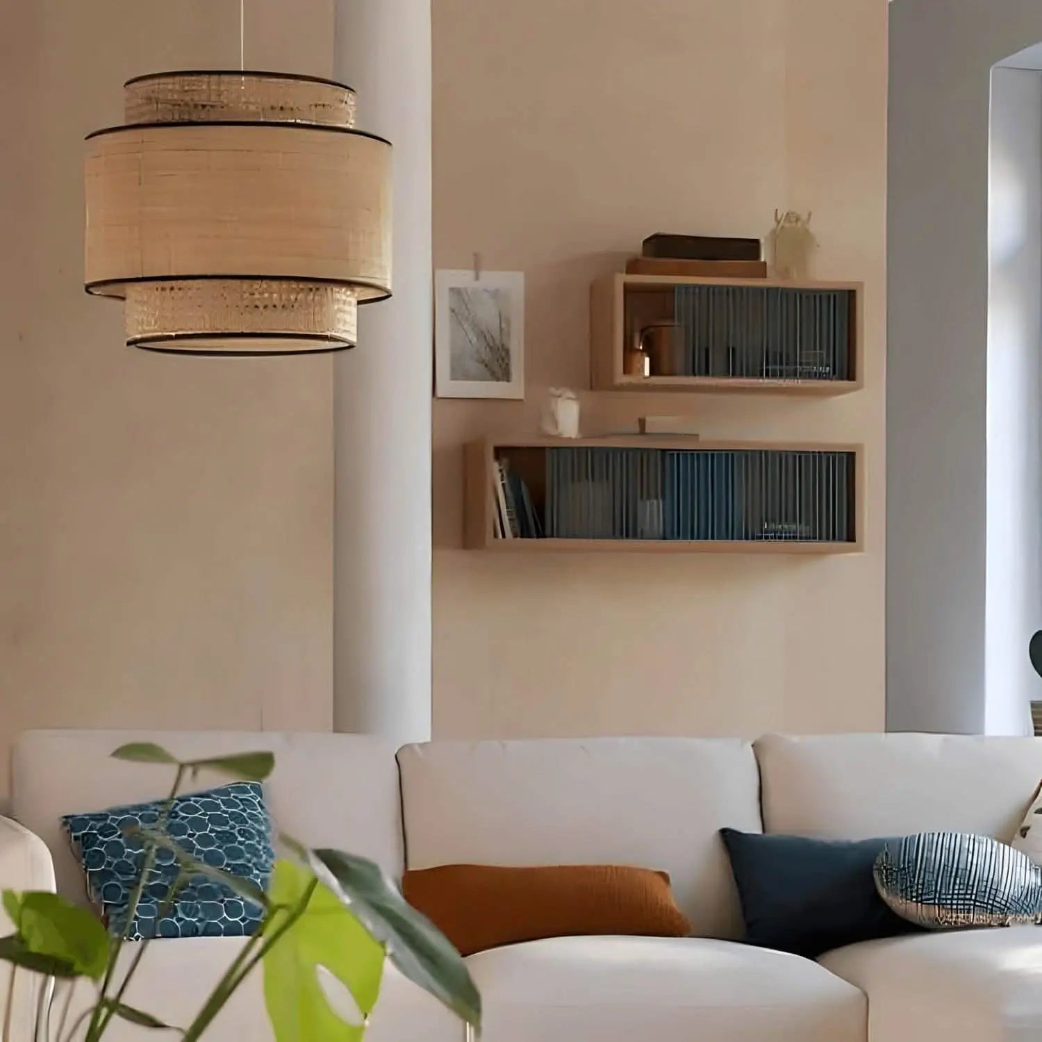 نجفة ستيل و قماش، 50*50 سم