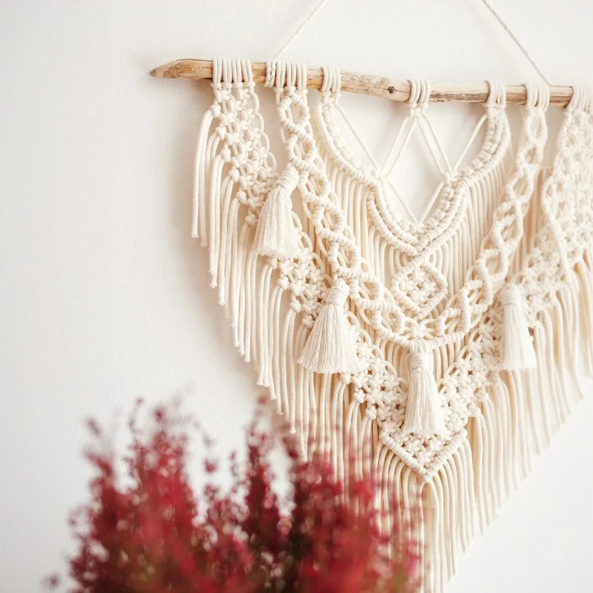 مكرمية حائط خشب، 60*80 سم