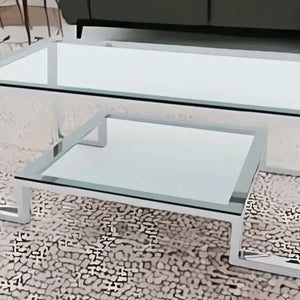 ترابيزة قهوة بسطح زجاجي 60*120*45 سم - RAX4 - Homix