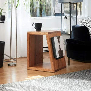 ترابيزة جانبية خشب موسكي، 30*30*50 سم