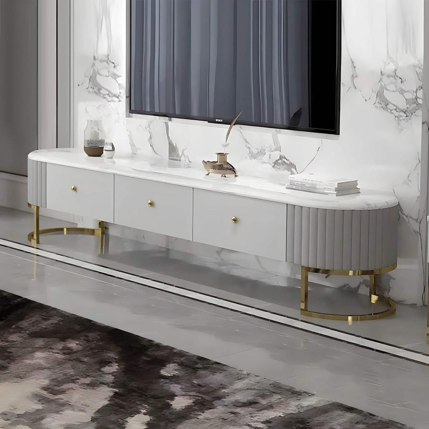 ترابيزة تليفزيون ام دي اف، 180*40*40 سم