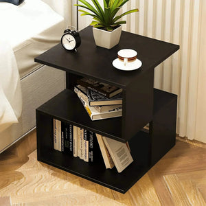 ترابيزة جانبية ام دي اف، 40*40*50 سم - أسود